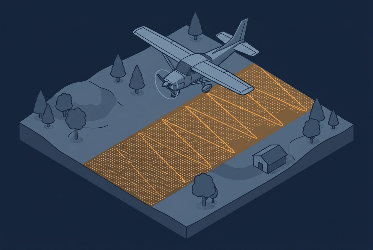How Scan Pattern Shapes Point Density Across a Project Area